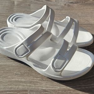 Aetrex Janey Sport Slide Sandal, Size 6, White